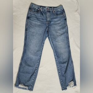 Good American Distressed Blue Jeans